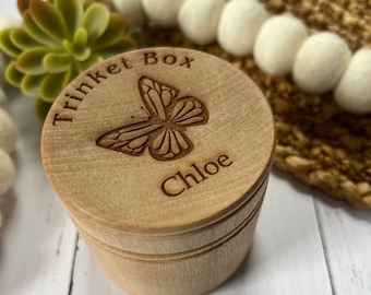 Custom Kids Trinket Box | Personalized Keepsake Wooden Box