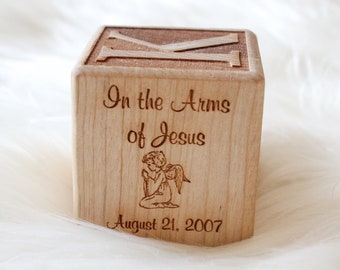 Personalized Wood Memorial Block