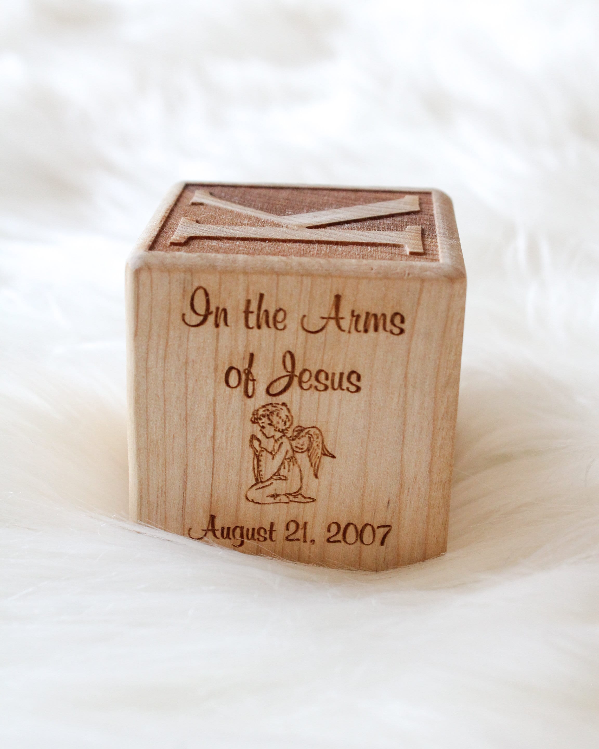 Personalized Wood Memorial Block
