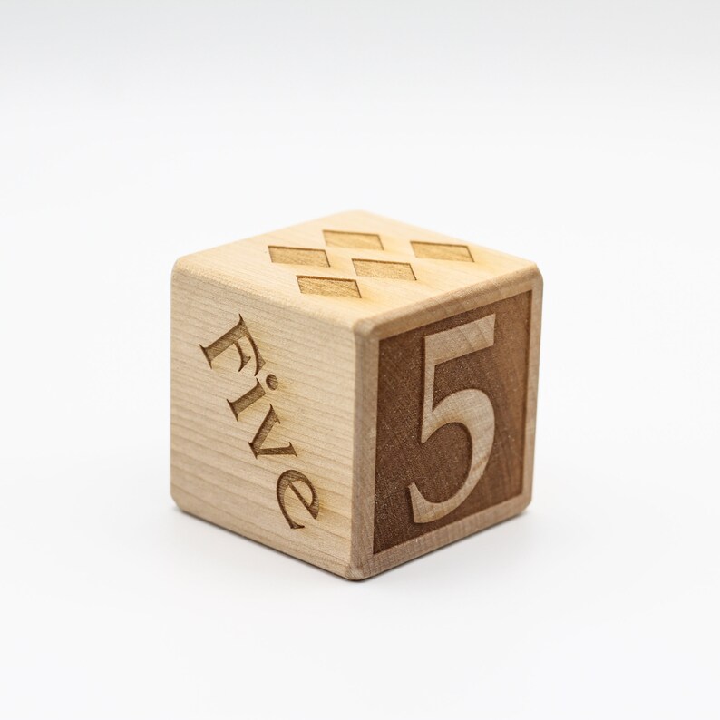 Wood Number Block Set With Spanish Etsy