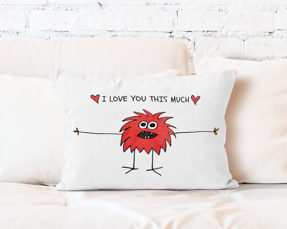 I LOVE YOU pillow Decorative pillow Valentines gift for Etsy