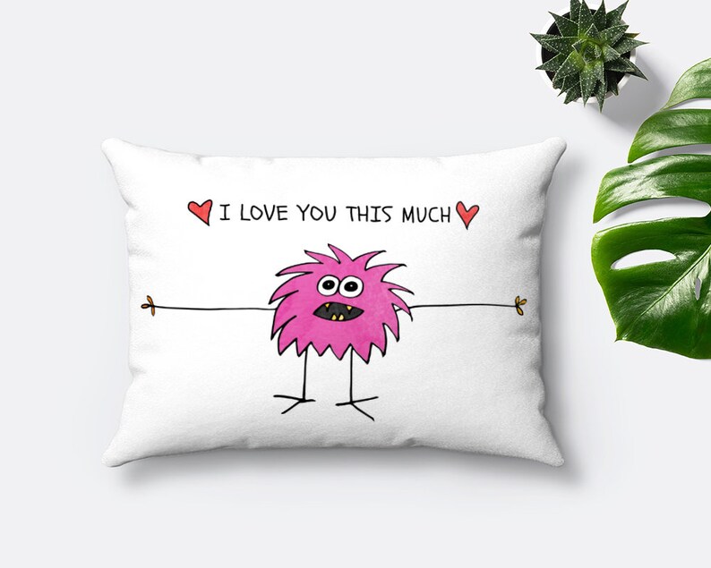 I LOVE YOU pillow Decorative pillow Valentines gift for Etsy