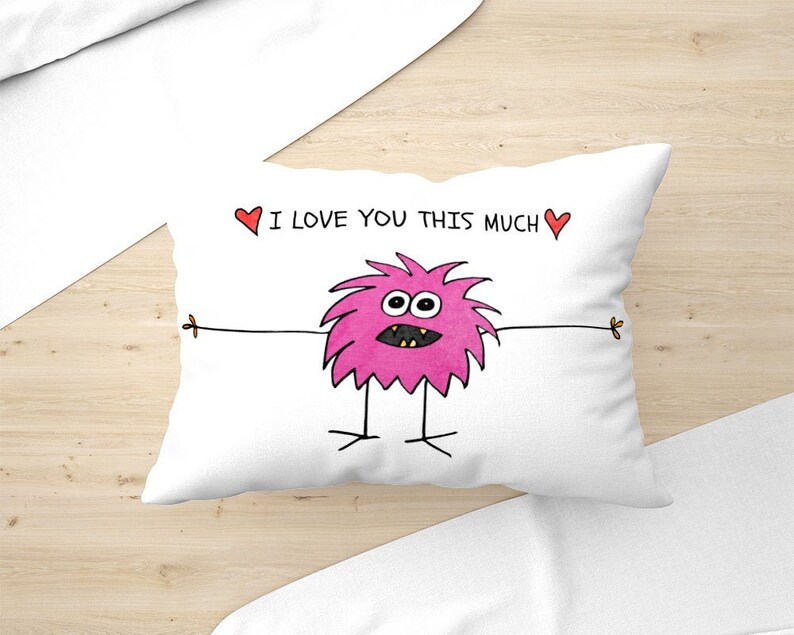 I LOVE YOU pillow Decorative pillow Valentines gift for Etsy