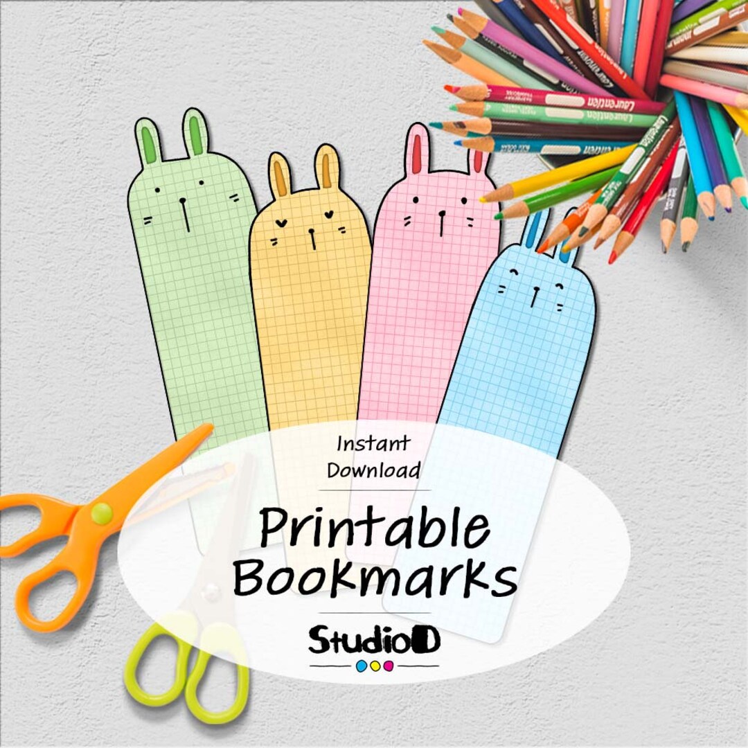 Cute Bunny Bookmarks Printable Bookmarks for Kids Back to - Etsy
