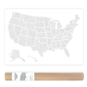 Affiche à colorier de carte des Etats-Unis, affiche de carte des Etats-Unis, affiche à colorier pour adulte Carte de voyage des Etats-Unis, carte de voyage des Etats-Unis, Etats-Unis, carte des Etats-Unis à colorier