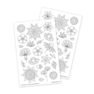 Mandala kleurstickers, stickers passieplanner, mandalastickers, cadeaus planner verslaafde, plantenstickers, agendastickers, lentesticker