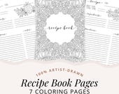 Recipe Binder Printable Kit, Recipe Book Printable, Blank DIY Recipe Book, Blank Cookbook Instant Download, Digital Recipe Cards to Print