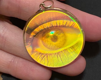 Vintage hologram deals necklace