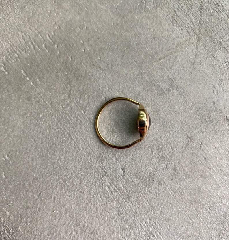 MINI Size 8 14k gold solid MINI light blue Eye ring
