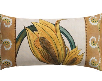 Lavender Sachet with Yellow Tulip and Golden Border (10x4.5)