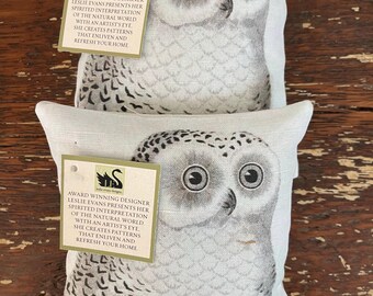 6"x6" Snowy Owl Sachet filled with Maine Balsam or Lavender