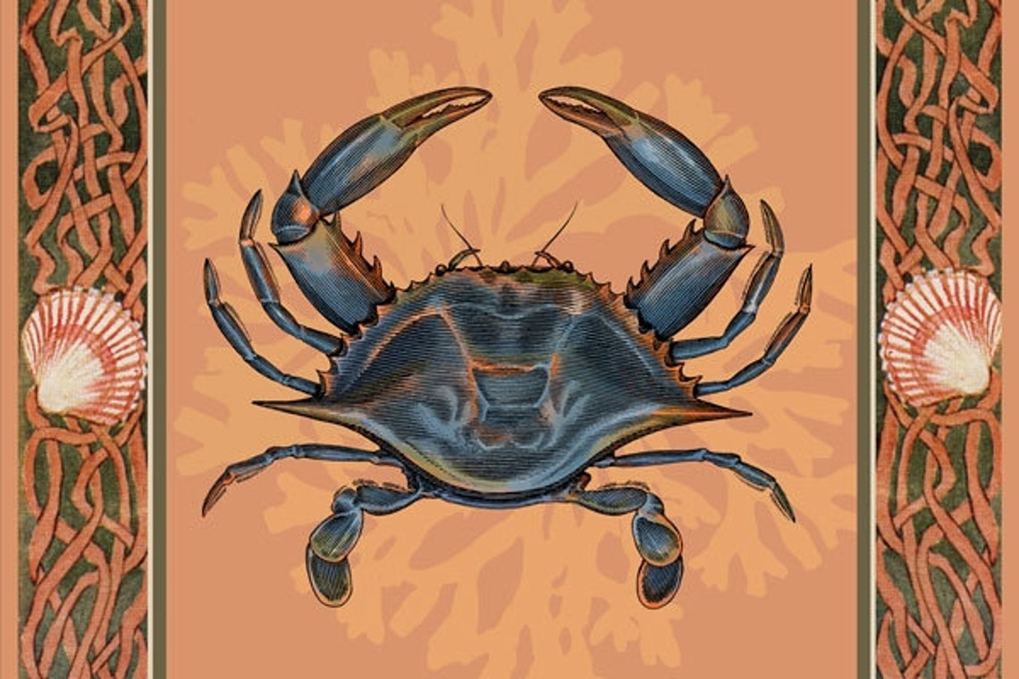 18x12blue Crab Paper Placemats pad of 50 Sheets Etsy UK