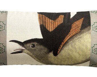 10"x4.5"Grey and Orange Bird Scented Sachet