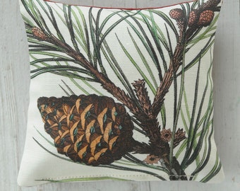 Pine Sprig Scented Sachet: Maine Balsam or Lavender Filled Pillow (5x5)