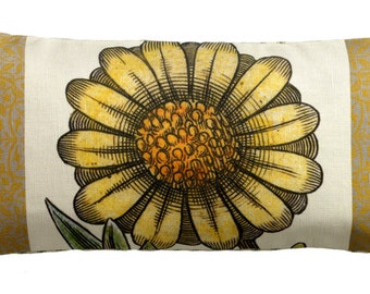 Large Yellow Flower Sachet 10"x4.5" with Lavender or Balsam