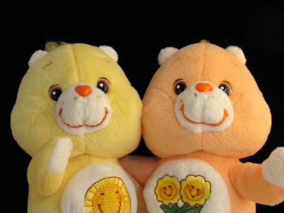 Vintage 2002 Care Bears Cuddle Pairs Rare Curly Hair