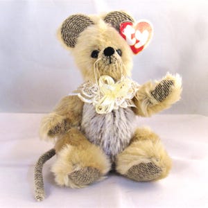 Ty Attic Treasures Collection Minerva Fully Jointed Mouse Plush Stuffed Animal Toy Kids Room Decor Stocking Stuffers Gifts for Her Children
