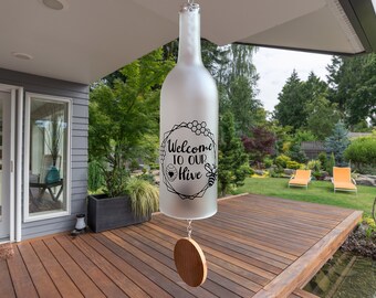 Welcome to Our Hive Bottle Wind Chime