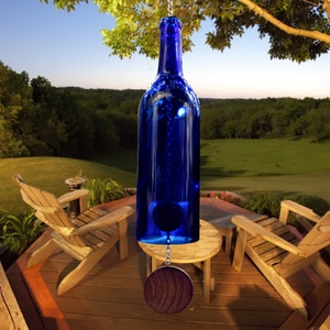 Wine Bottle Wind Chime Wooden Pendant image 7