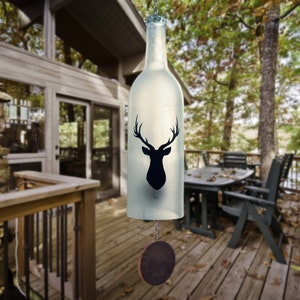 Stag Wine Bottle Wind Chime image 1