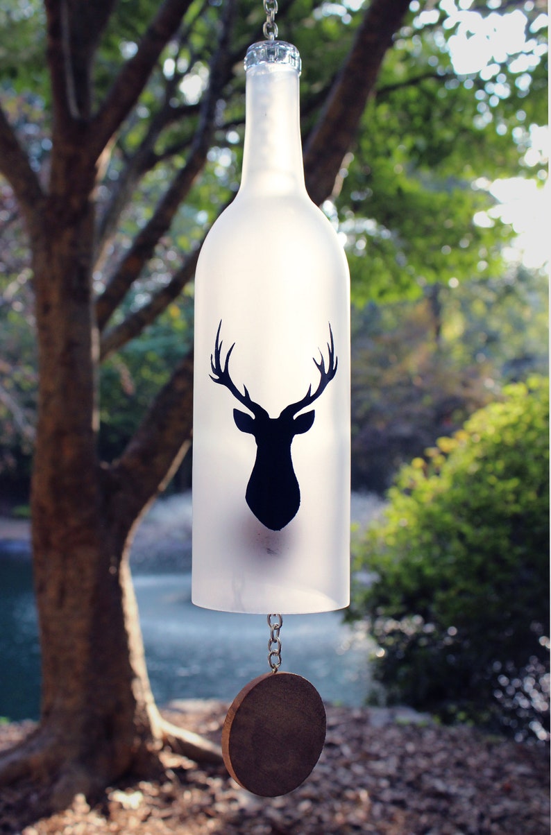 Stag Wine Bottle Wind Chime image 2