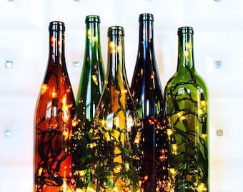 Lighted Wine Bottle Lamp