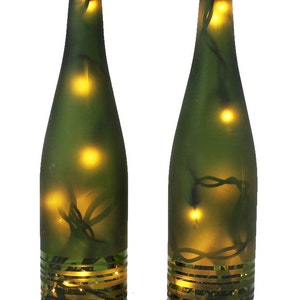 Striped Wine Bottle Light Set of 2 image 6