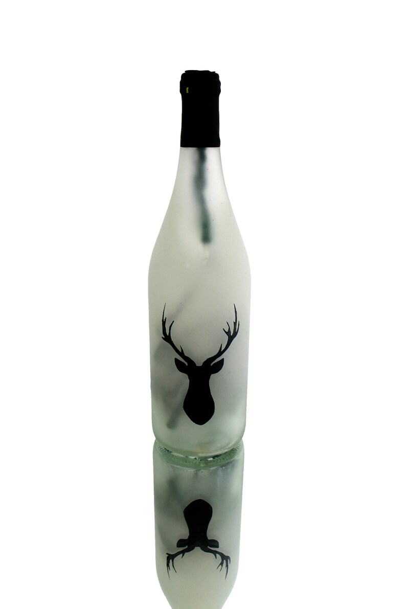 Stag Lighted Wine Bottle Lamp