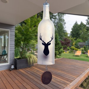 Stag Wine Bottle Wind Chime image 3