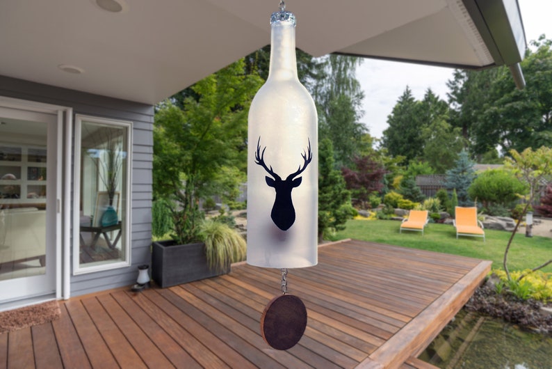 Stag Wine Bottle Wind Chime image 3