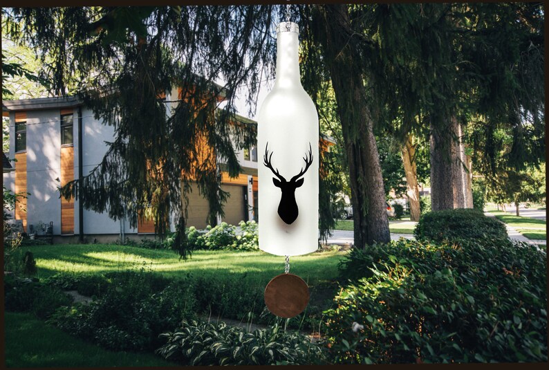 Stag Wine Bottle Wind Chime image 4