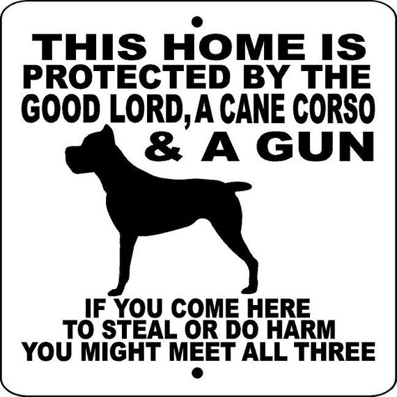 Cane Corso Dog Sign 9x 9 Aluminum Glccgun