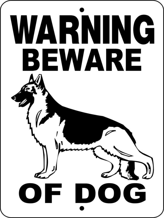 beware of dog sign german shepherd