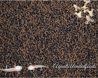 BABY Axolotl Food Mix with Blackworm Pellets & Soft Pellets Aquatic Frogs Salamanders A452