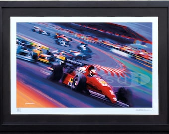 Formula One racing car sports art poster print