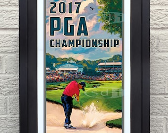 PGA Championship at Quail Hollow 2017 Golf gift sports art poster print painting