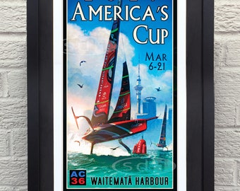 America's Cup 2021 sailing fine art print