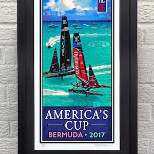 Pin by Pink Seahorse on My Bermuda: America's Cup-2017  Americas cup,  Sailing art, Limited edition screen prints