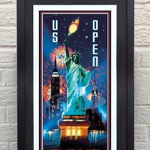 US Open tennis sports art poster print