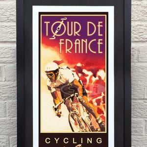 Tour de France Cycling art sports poster print