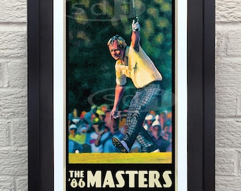 Jack Nicklaus 1986 Masters Golf Art Golf Gift Sports Poster Print