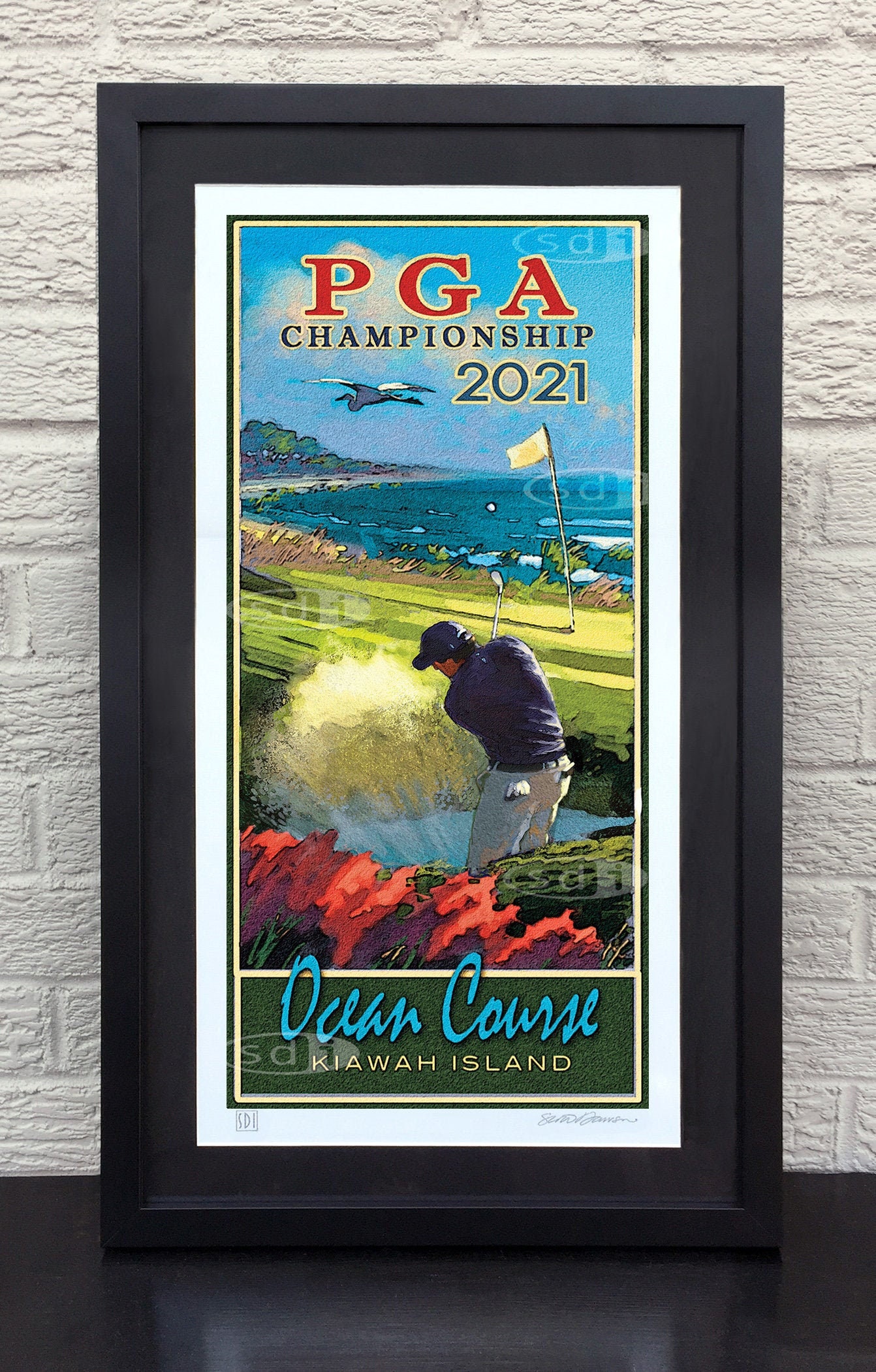 PGA Championship 2021 Golf Gift Sports Art Poster Print Painting