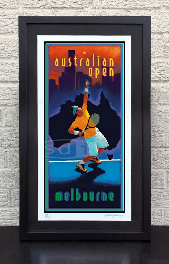 Australian Open Tennis Sports Art Poster Print - Etsy