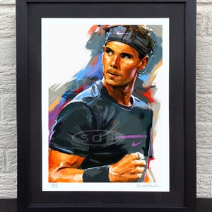 Rafael Nadal tennis sports art poster print