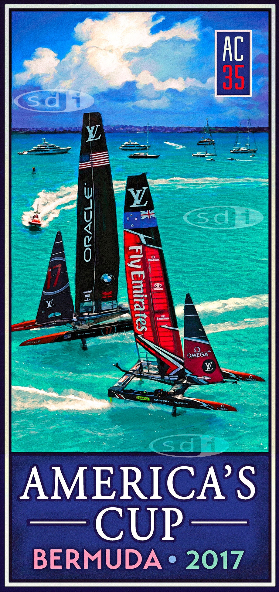 America's Cup Sailing Fine Art Print 2017 - Etsy