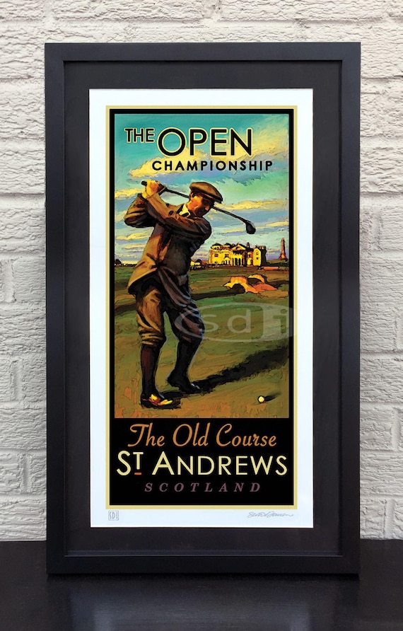 St. Andrews Old Course Golf Art Print: British Open Poster - Etsy