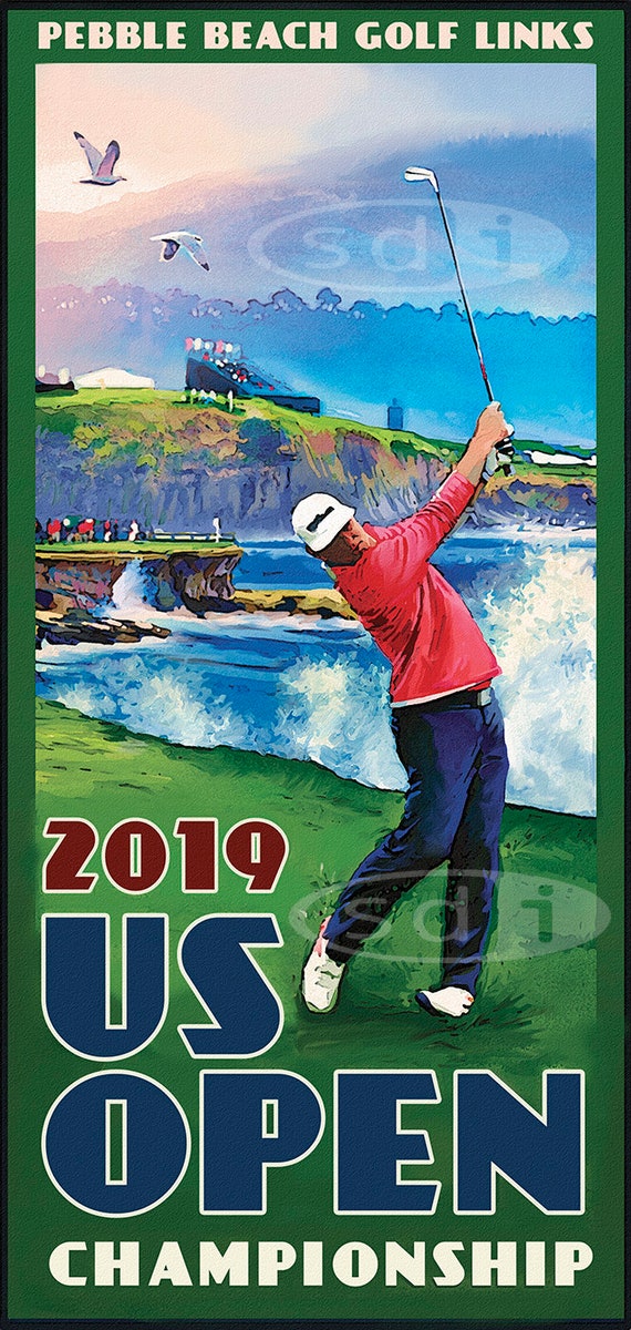 Pebble Beach Monterey Surf California United States Travel Advertisement Poster