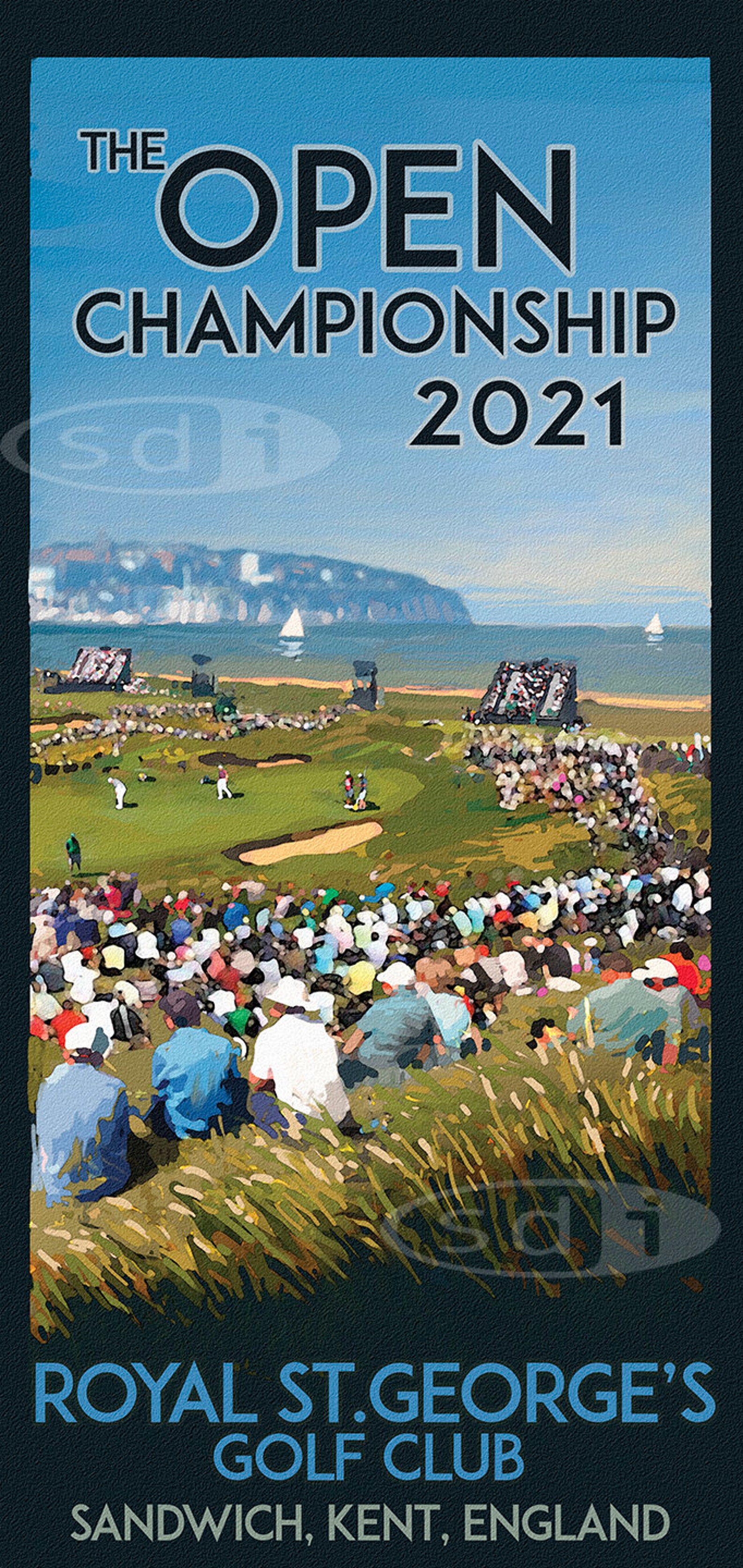 The Open British Open 2021 Royal St Golf Art Golf Etsy