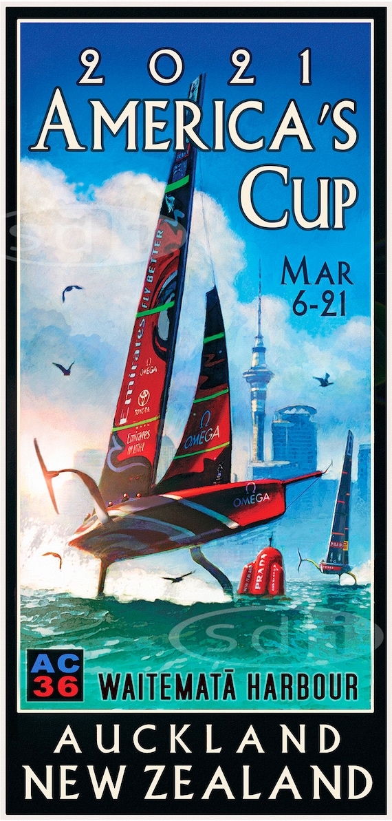 America's Cup 2021 Sailing Fine Art Print - Etsy