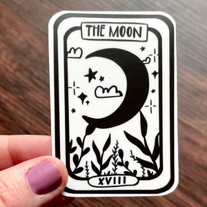 La Pegatina de la Carta del Tarot de la Luna / Tarot de la Luna XVIII